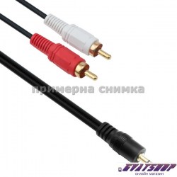  кабел DeTech 3.5 - 2RCA  gvatshop3